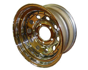 Диск штампованный Land Rover 5x165.1, 8R16, ET-24, хромированный
