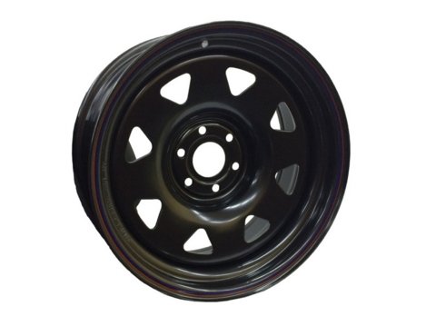 Диск колёсный стальной штампованный NISSAN, посадка 6x114.3, размер 8х17, вылет ET-0, центральное отверстие D - 66.1, цвет: черный