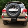 Калитка в штатный задний бампер РИФ, с квадратом под фаркоп для Toyota Land Cruiser 200