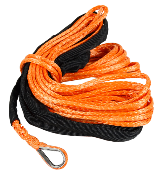Трос синтетический Dyneema 28м x 10 мм (96.1 кН, 9.8 тонн, красный/оранжевый)