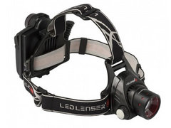 Аккумуляторный налобный фонарь - трансформер Led Lenser H14R2. (картон уп)